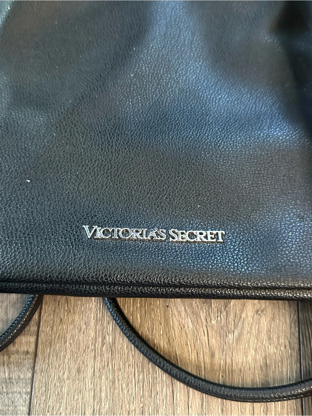 Victoria's Secret Faux Leather Fringe Tassel Fringe Bag Large Black Backpack - Picture 8 of 8